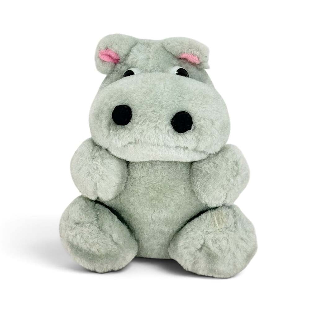 Steven Smith Stuffed Animals Inc. Vintage Gray Hippo Plush Stuffed Animal